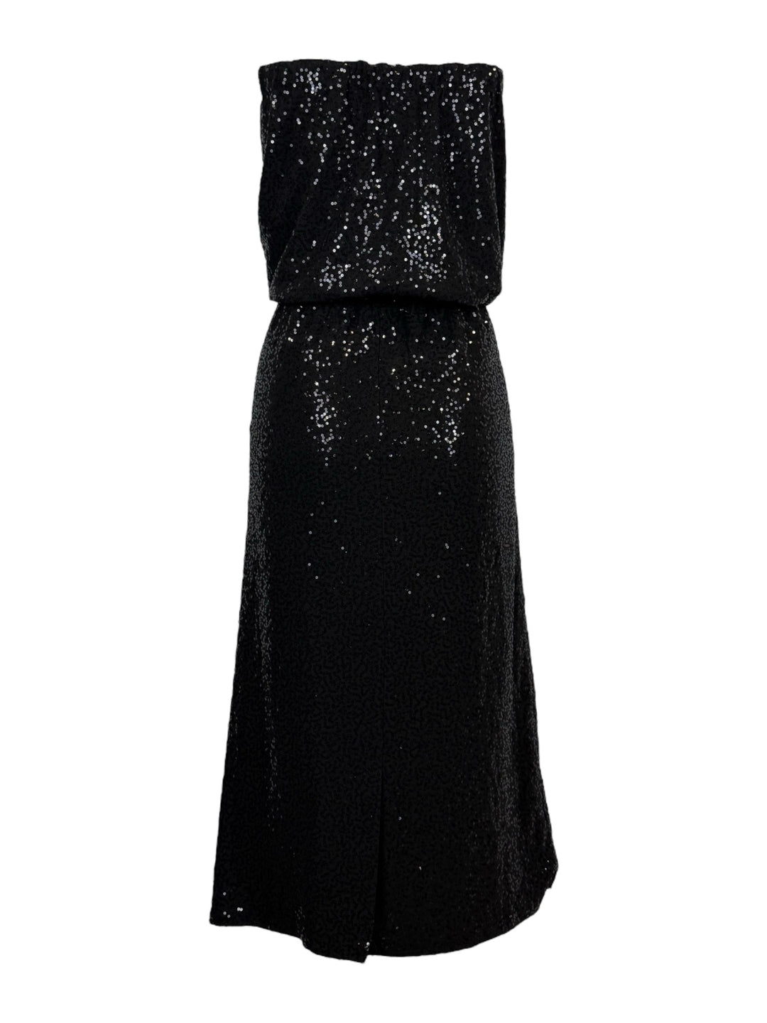 Tibi Size M Strapless Maxi Sequin Dress