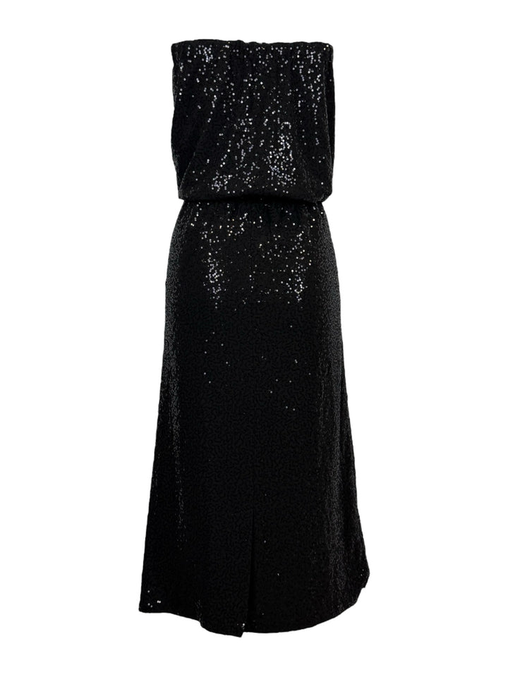 Tibi Size M Strapless Maxi Sequin Dress