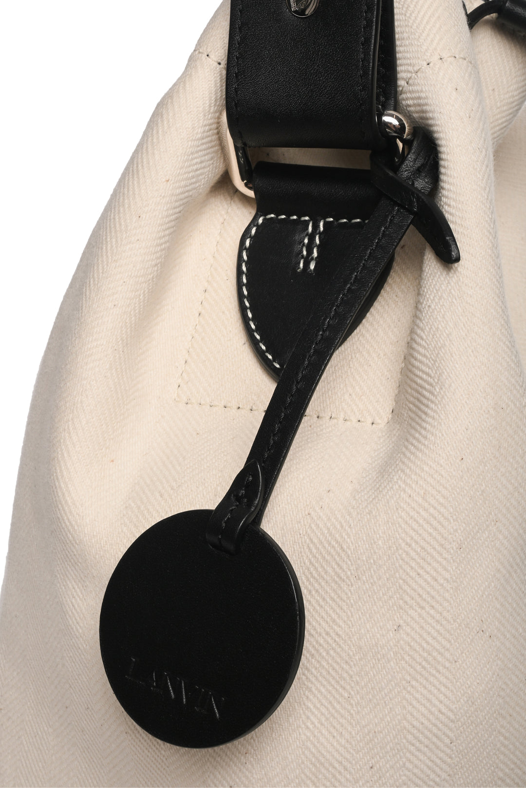 Lanvin Canvas & Leather Bucket Shoulder Bag