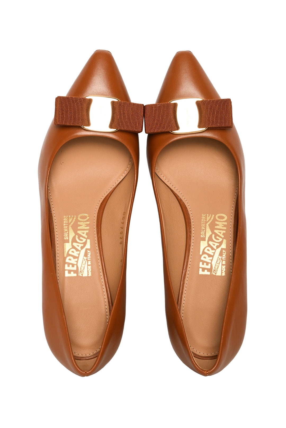 Salvatore Ferragamo Size 6.5 Vara Bow Pumps
