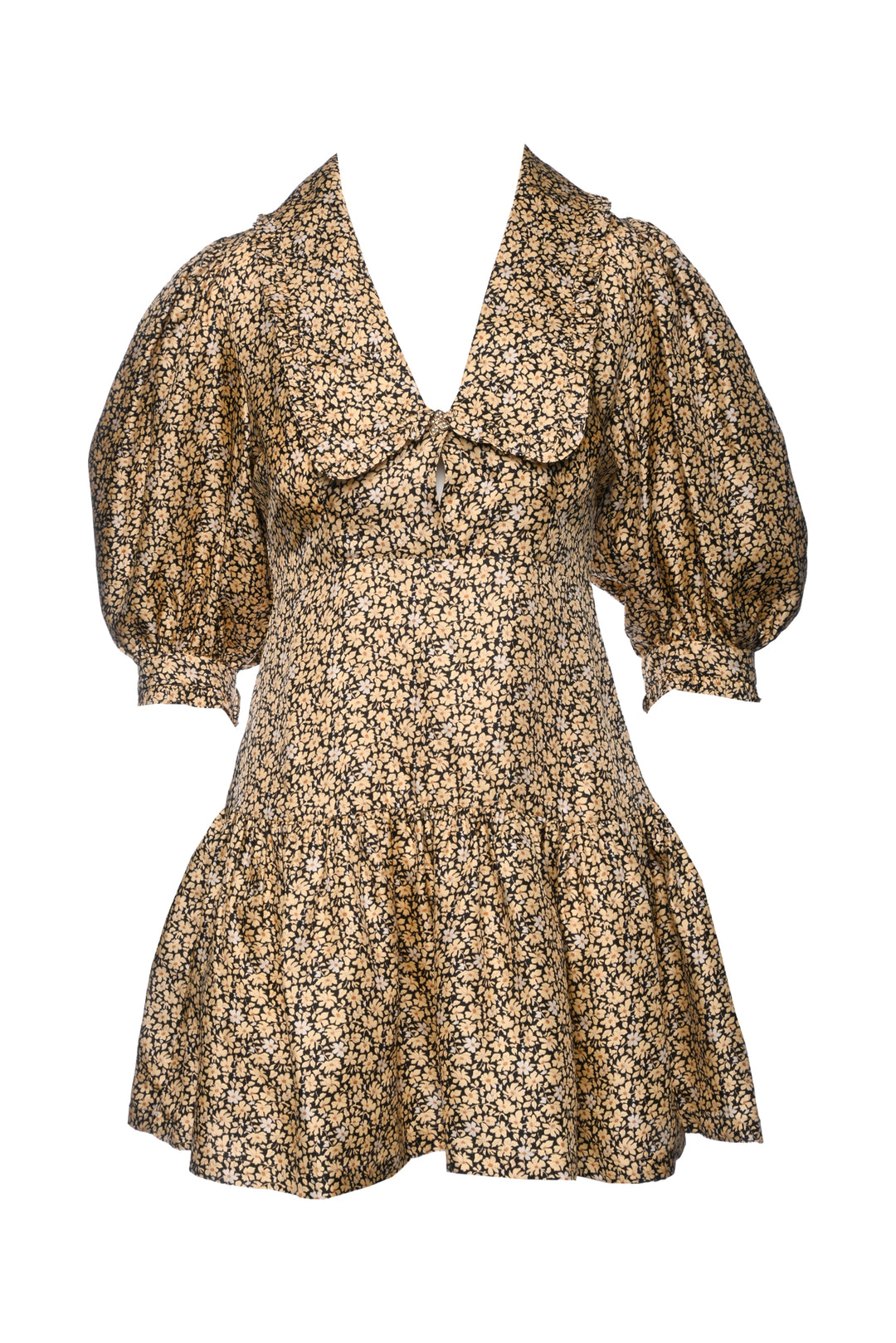Sandro Size 36 Floral Print Silk Mini  Dress
