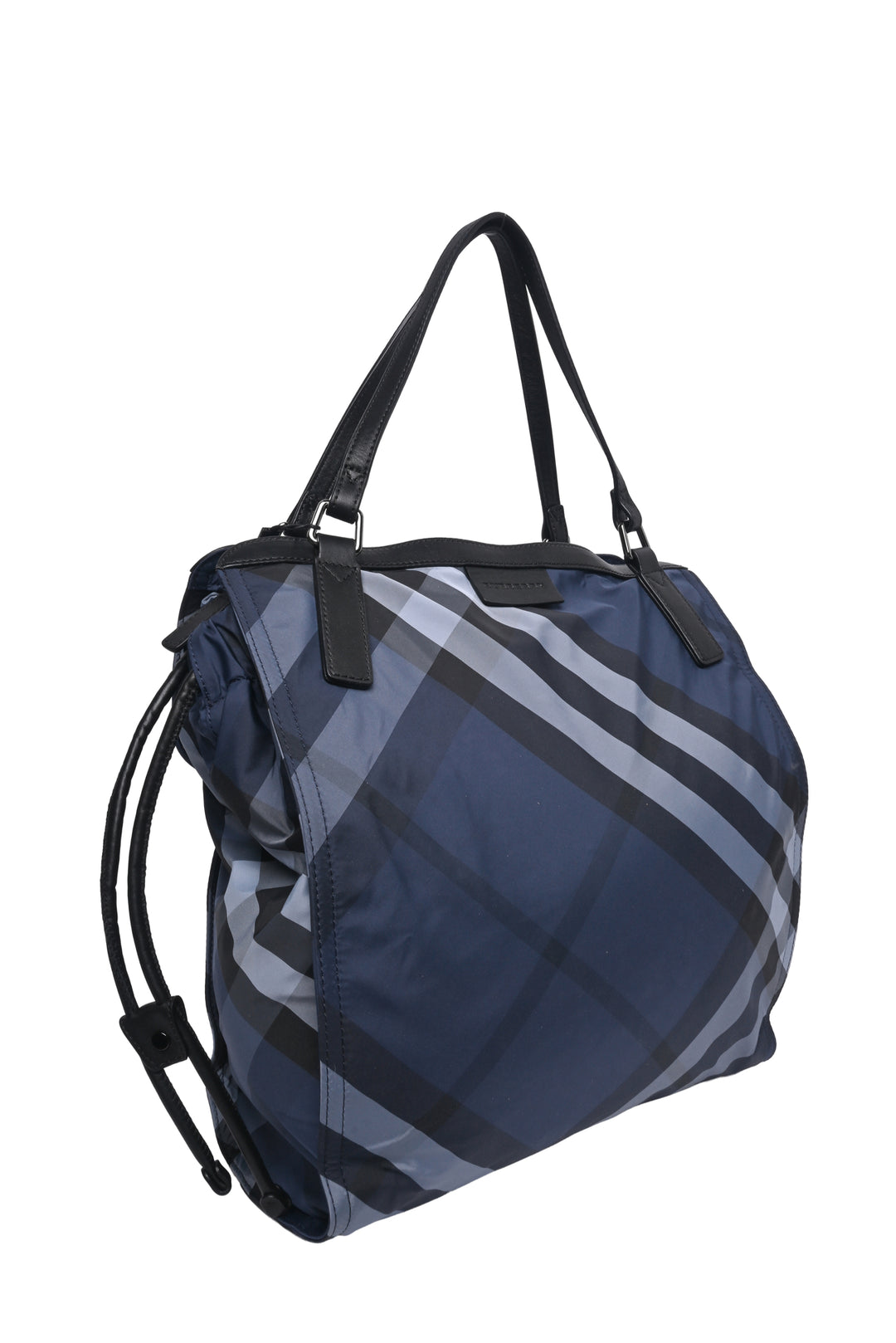 Burberry Packable Nylon Check Buckleigh Tote