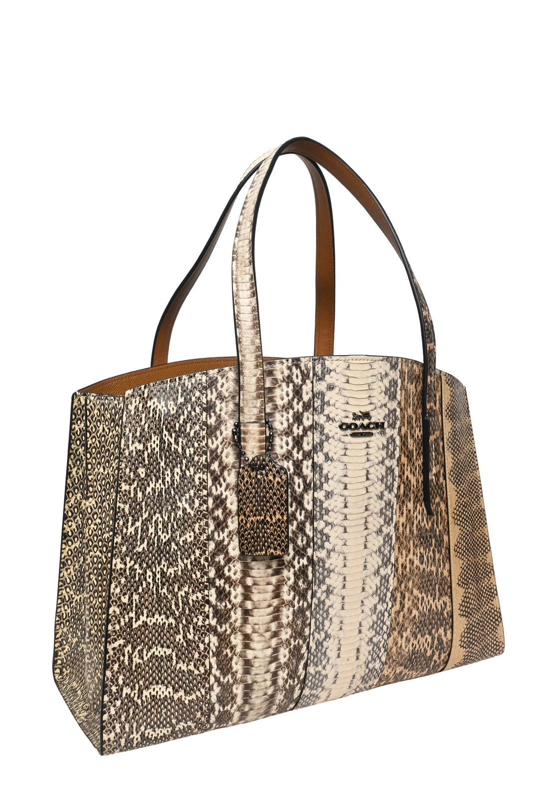 Coach Charlie Carryall Snakeskin Tote