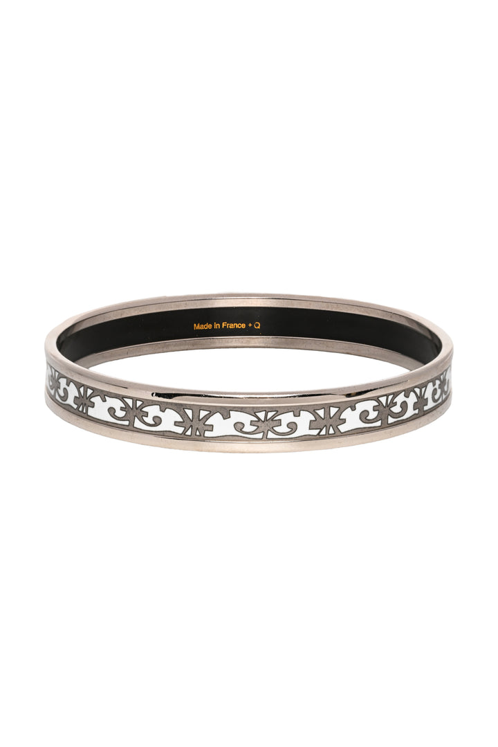 Hermes Balcons du Guadalquivir Narrow Enamel Bangle Bracelet