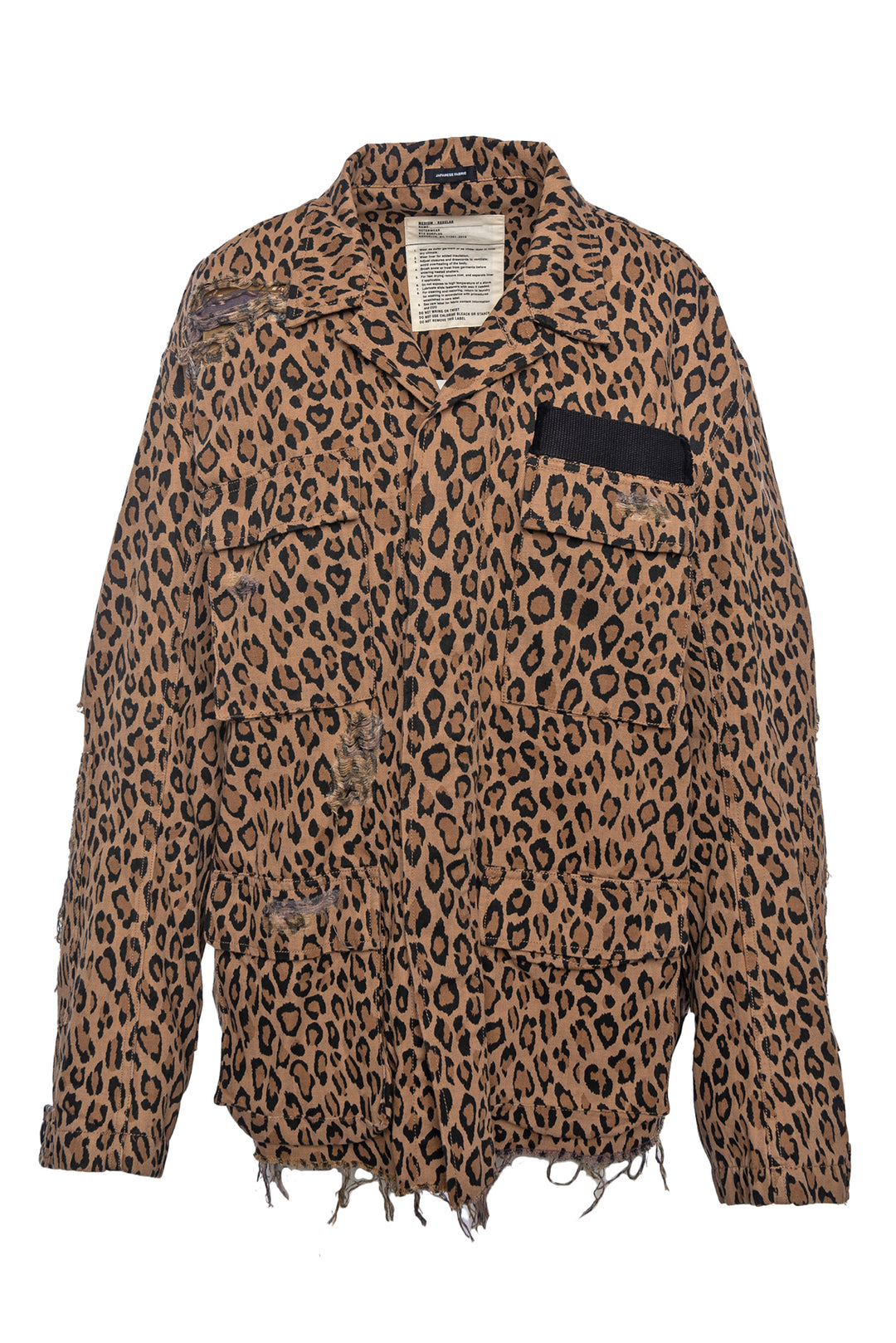 R13 Size M Shredded Leopard Abu Jacket