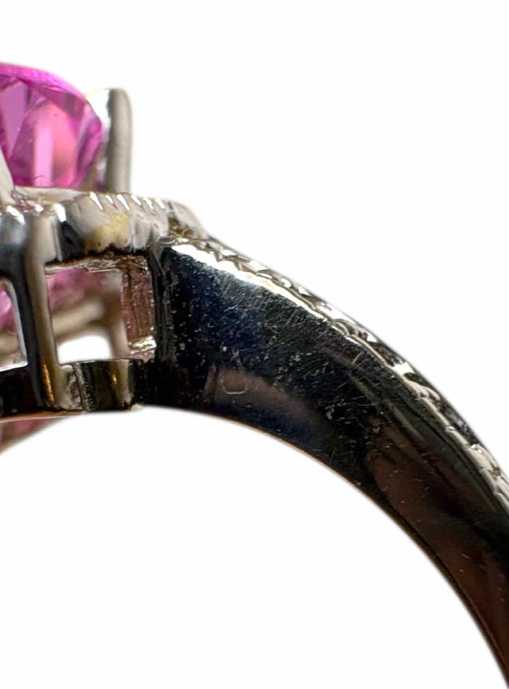 Size 8 Pink Synthetic Sapphire  Ring