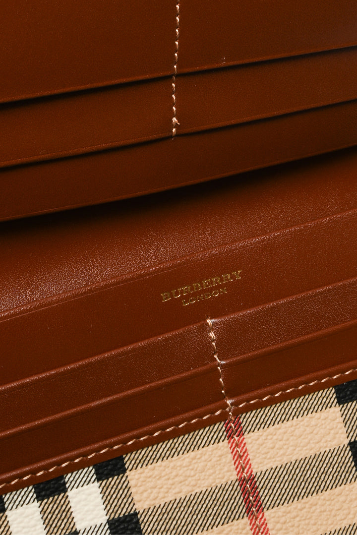 Burberry Coated Canvas Check Wallet