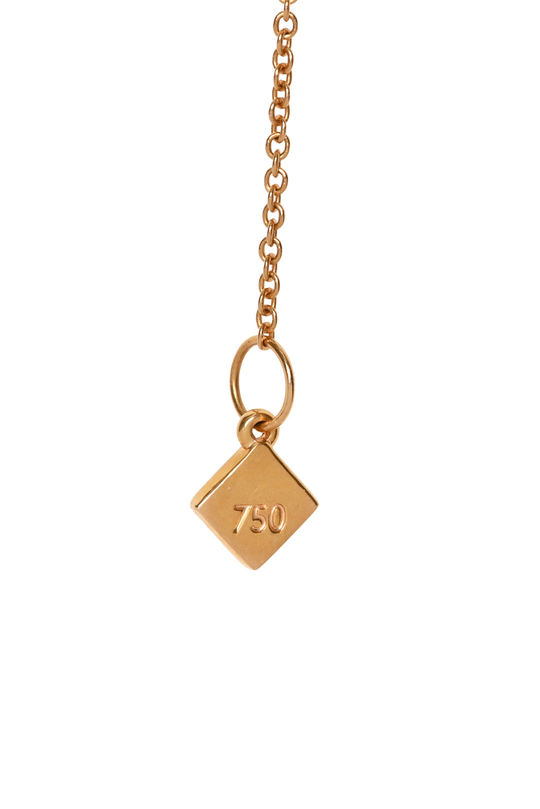 Birks 18K Yellow Gold Cage Amethyst Tear Drop Pendant Necklace