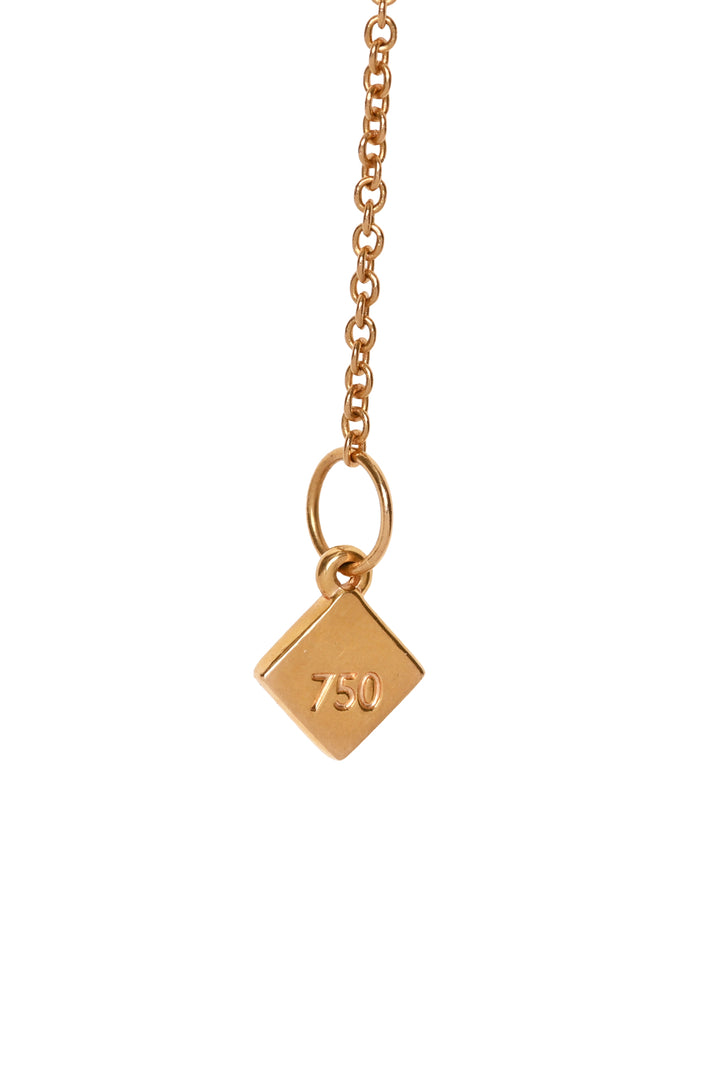 Birks 18K Yellow Gold Cage Amethyst Tear Drop Pendant Necklace
