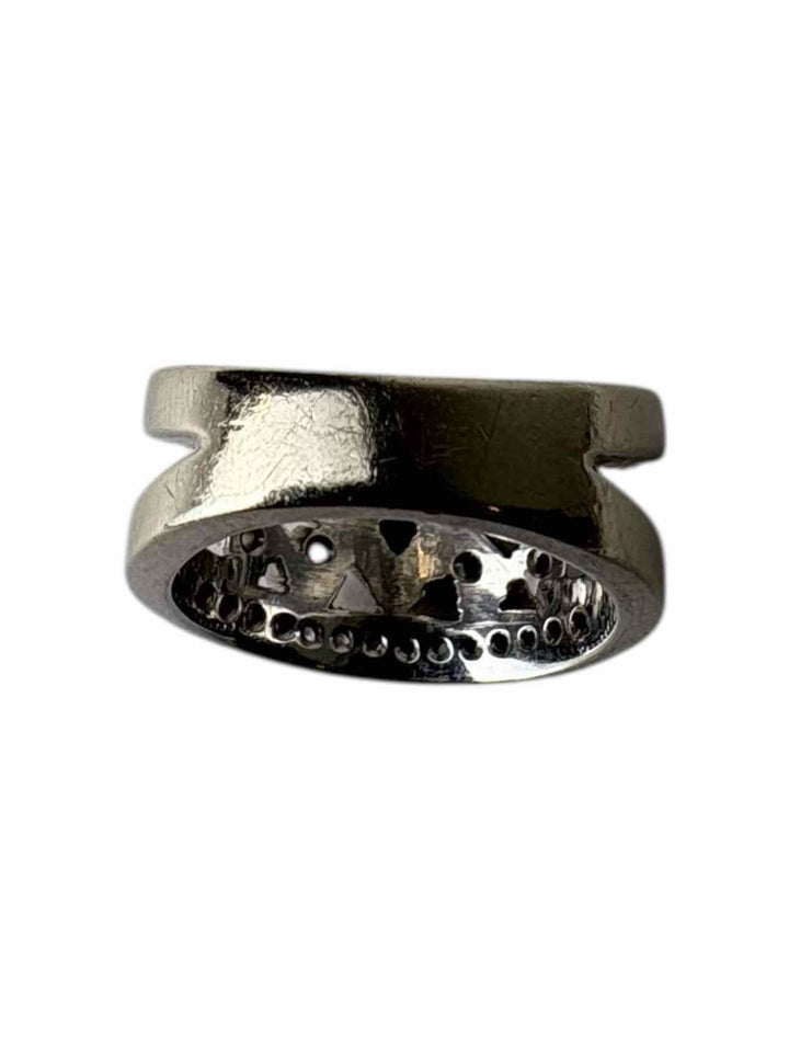 14K White Gold & Diamond Split Shank Filigree Diamond Ring