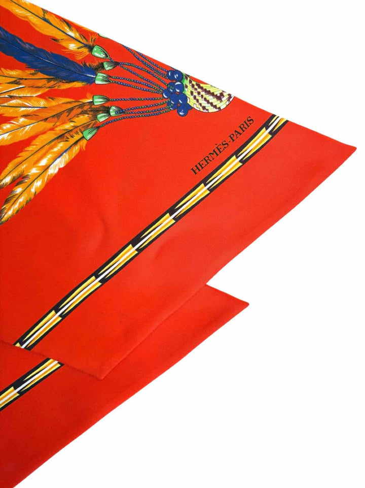 Hermes Size OS Brasil Maxi Silk Twilly Scarf