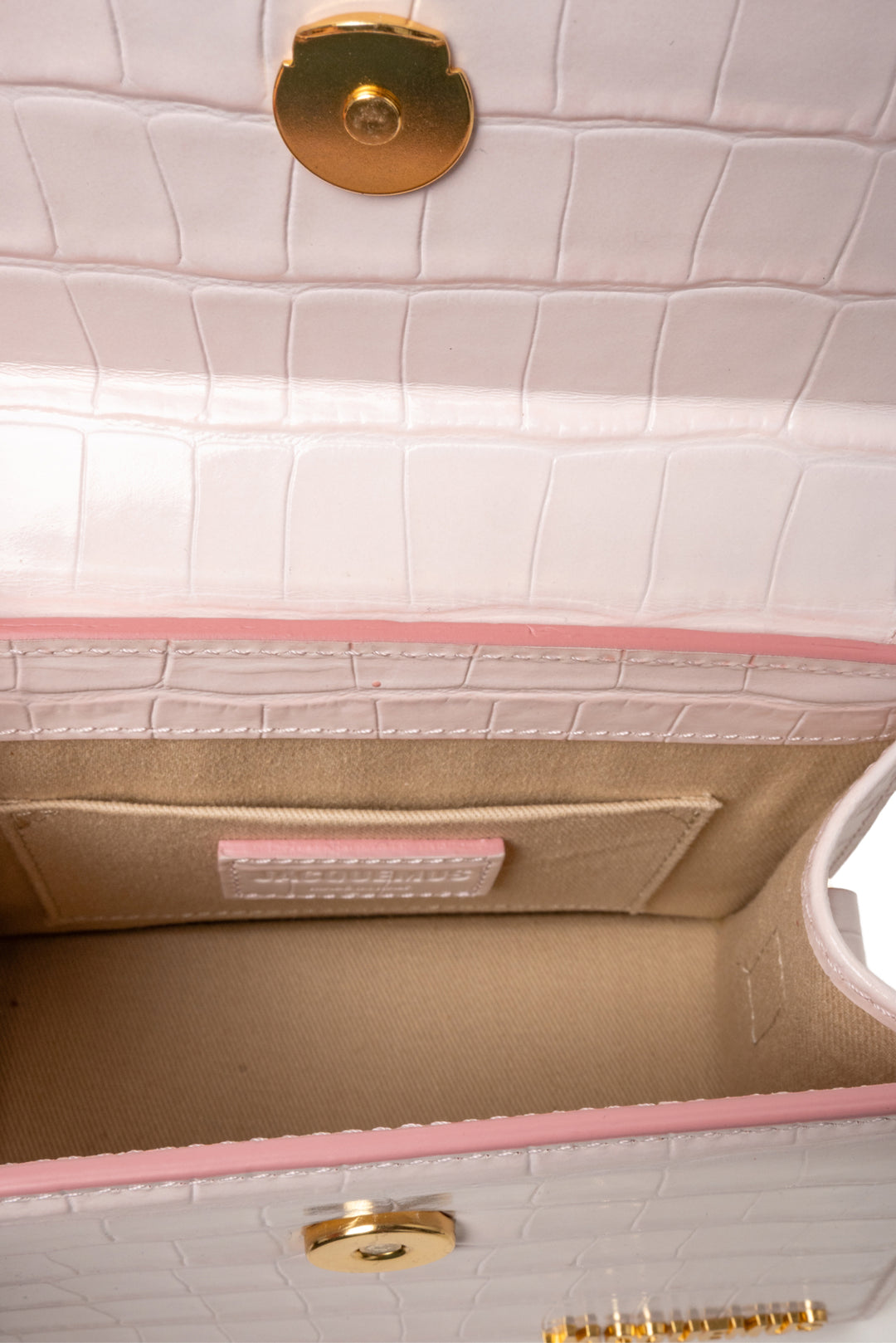 Jacquemus Le Chiquito Moyen Croc-Embossed Leather