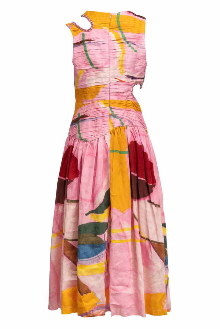 Aje Size 12 Jolie Cut-Out Midi Dress