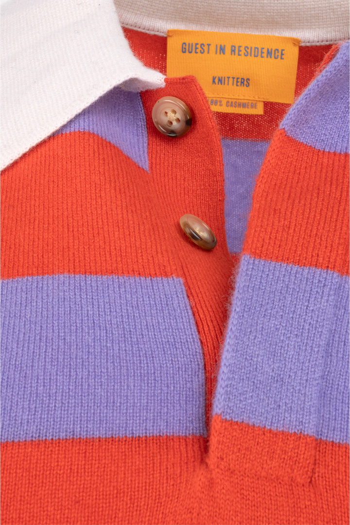 Guest in Residence Size XS Rugby Striped Cashmere Sweater