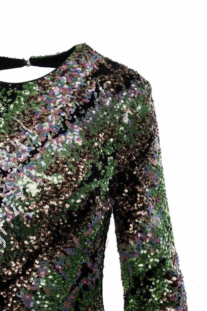 Halpern Size 38 Sequin Maxi Dress