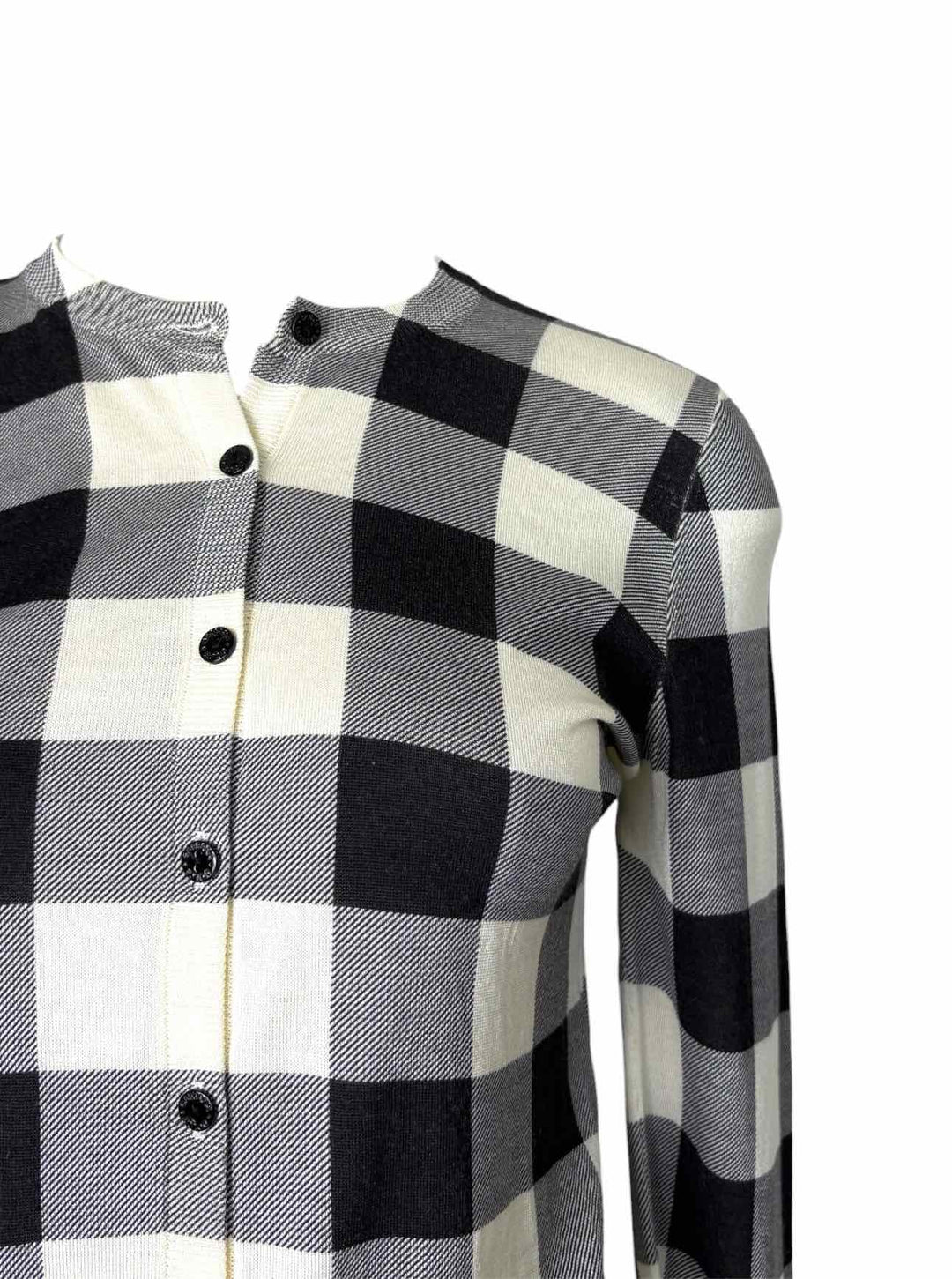 Dolce & Gabbana Size 40 Check Silk Cardigan