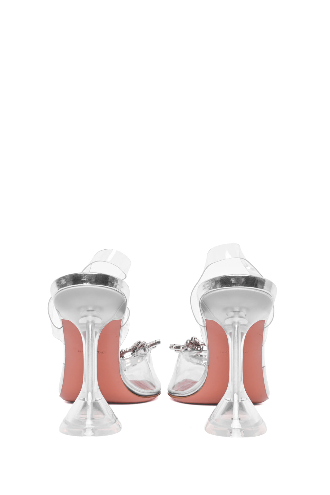 Amina Muaddi Size 38.5 Begum Glass Slingback Pumps