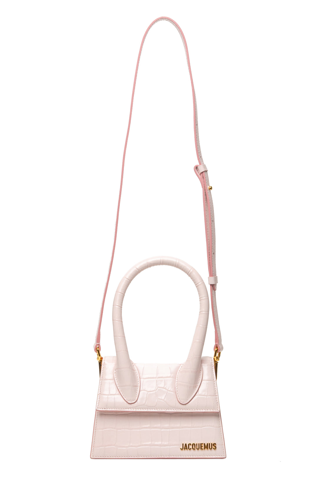 Jacquemus Le Chiquito Moyen Croc-Embossed Leather