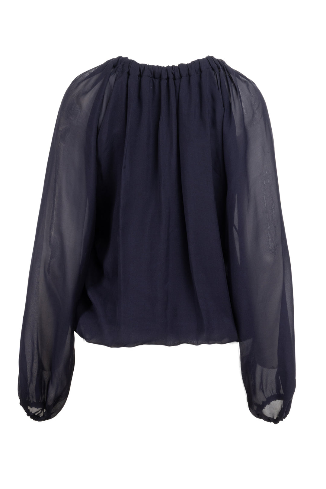 Lanvin Size S Ruched Neck Silk Tops