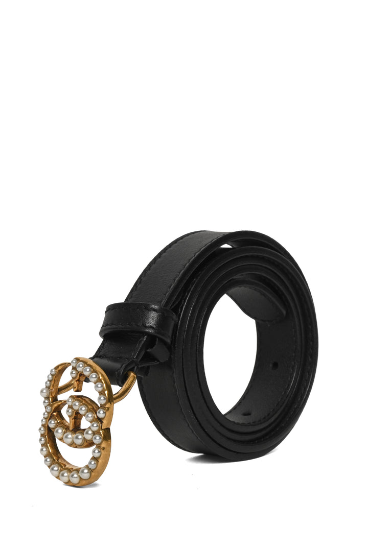 Gucci GG Buckle Skinny Belt