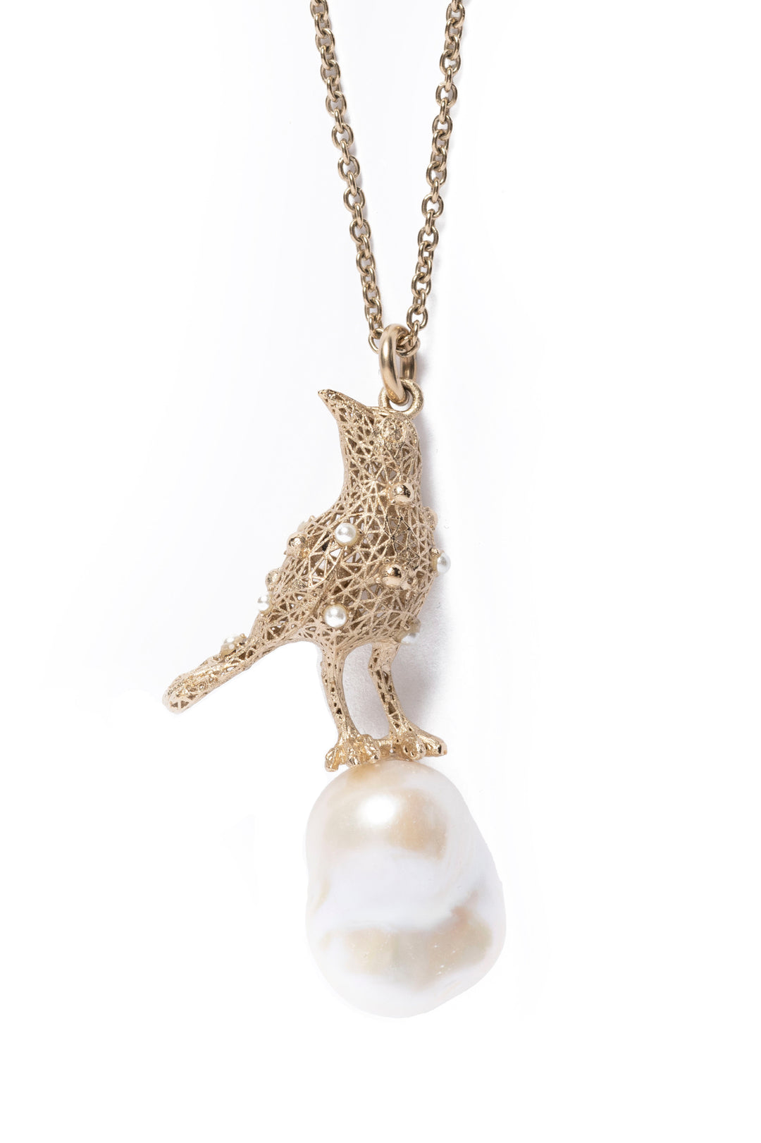 Dior Bird with Pearl Necklace