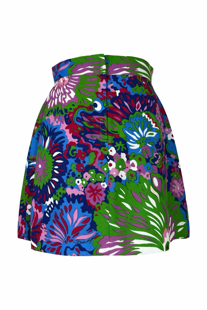 Dolce & Gabbana Size 40 Floral Print Mini Skirt