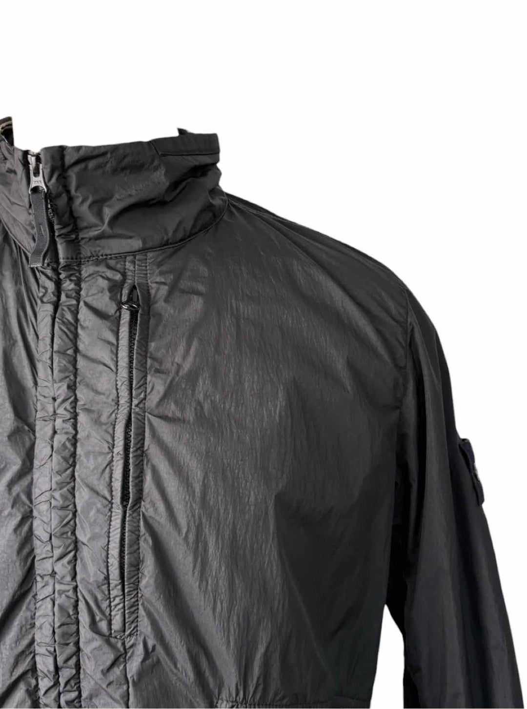 Stone Island Size L Men's Crinkle Poly Logo Patch Jacket
