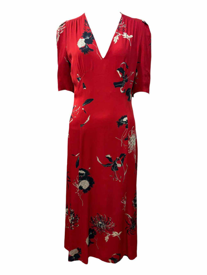 Dries Van Noten Size 40 Floral Silk Dress