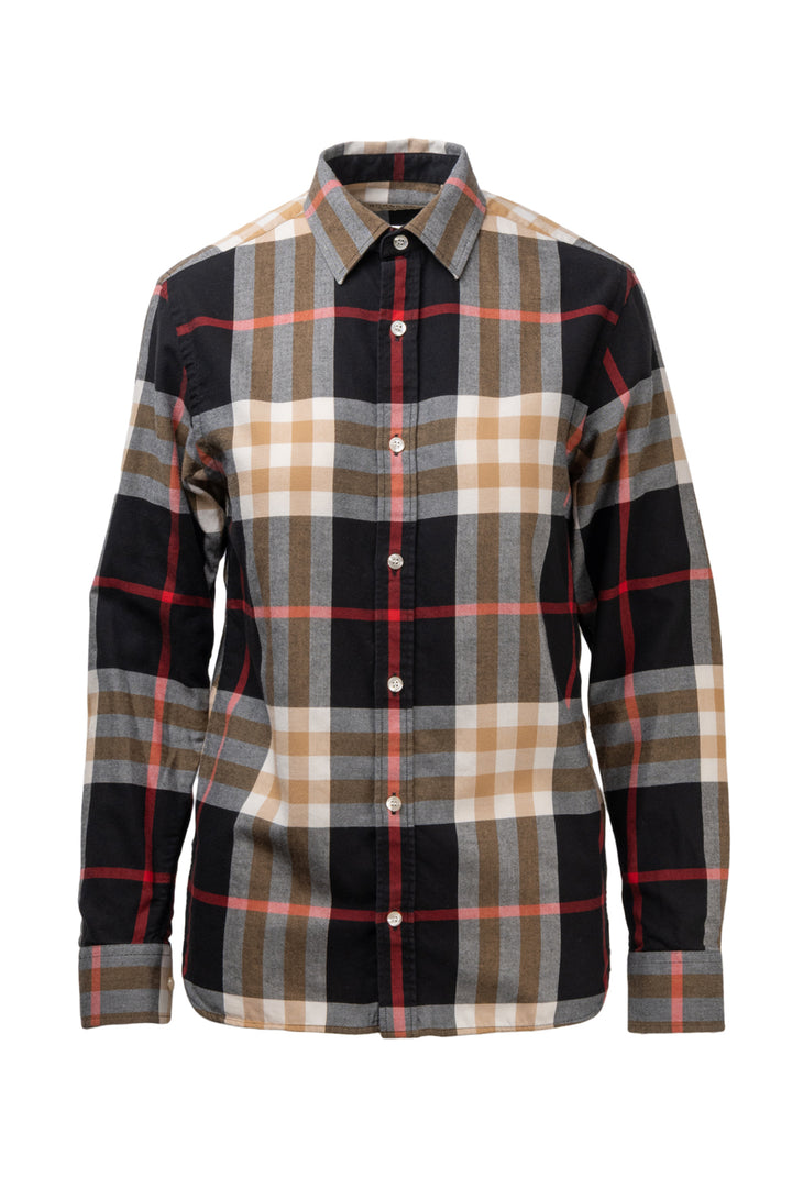 Burberry Size XS Check Cotton Blouse