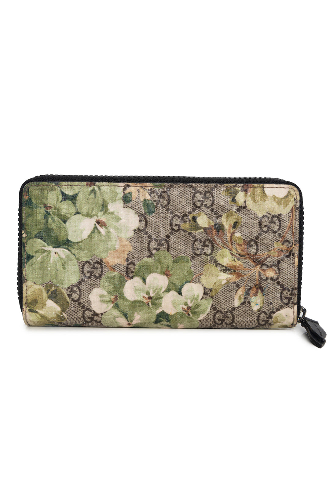 Gucci GG Supreme Blooms Zip Around Wallet