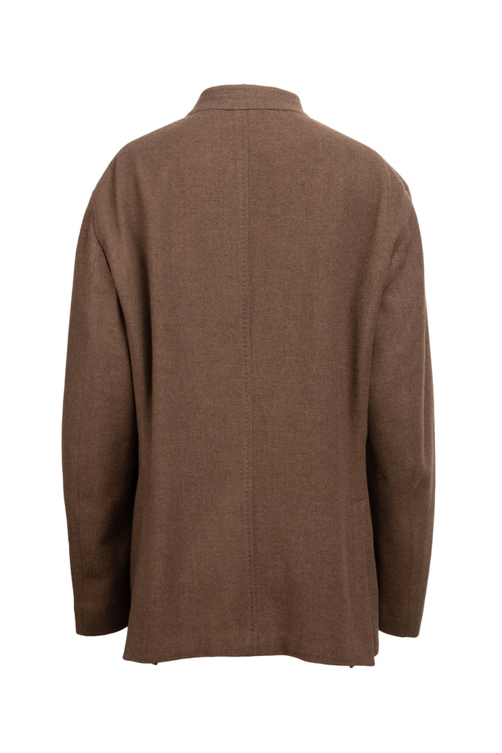 Boglioli Size 46 Men's Buttoned Collarless Jacket