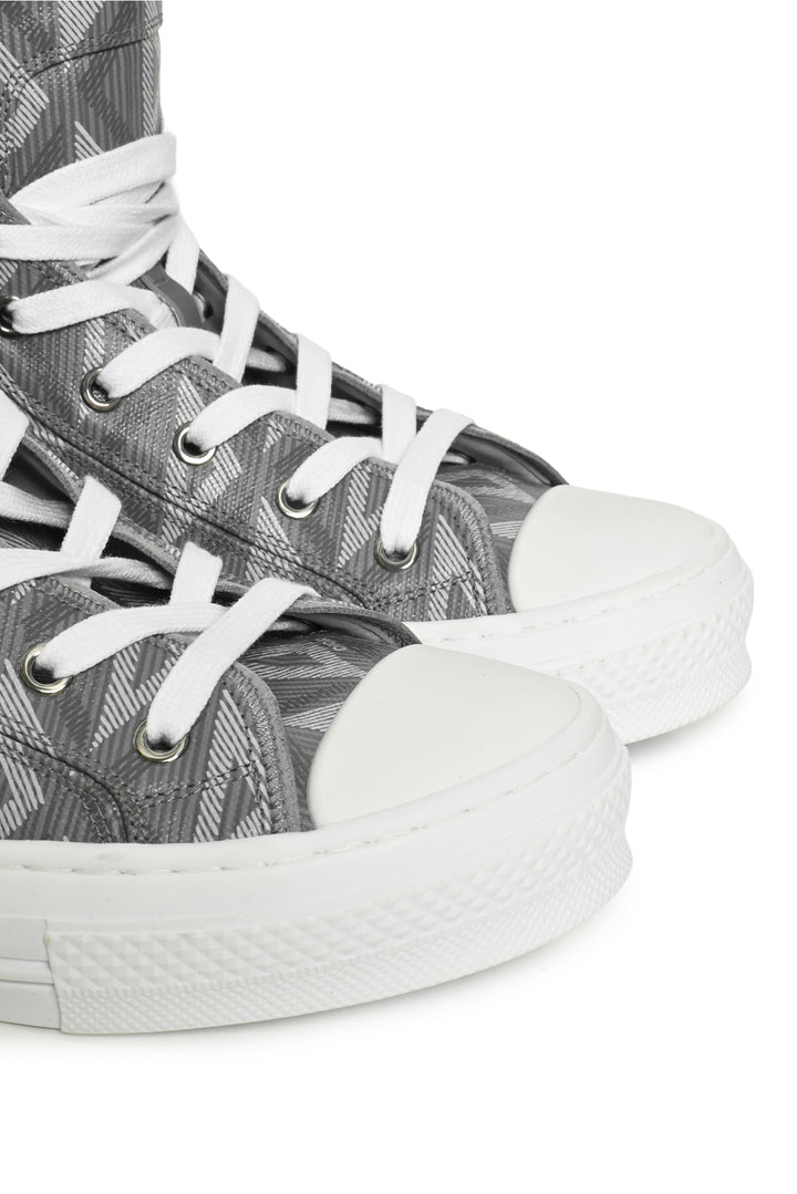 Mens Shoe Size 41 Christian Dior Men's B23 High Top CD Diamond Canvas Sneakers