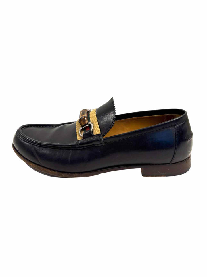 Gucci Size 10 Men's Princetown Embroidered Snake Shearling Lined Mule Shoes