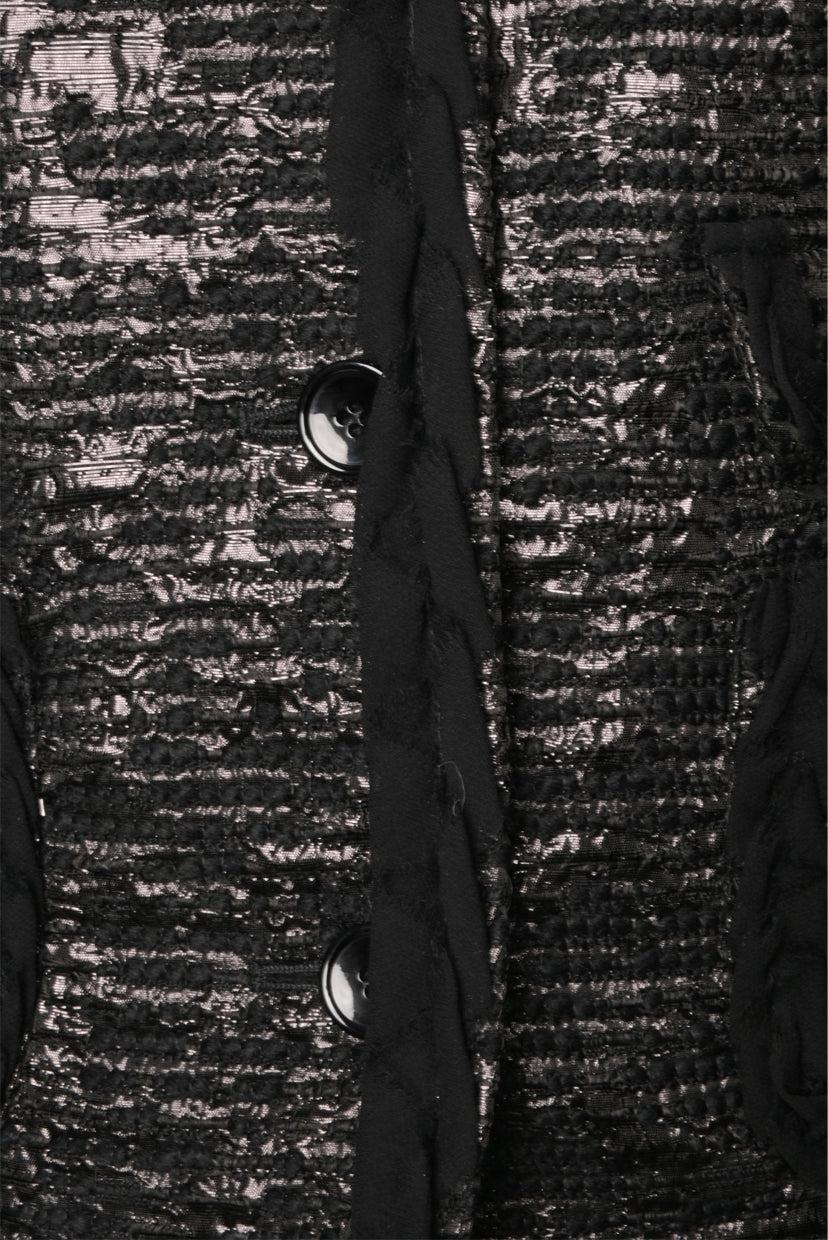 Dolce & Gabbana Size 36 Button-Up Metallic Tweed Jacket