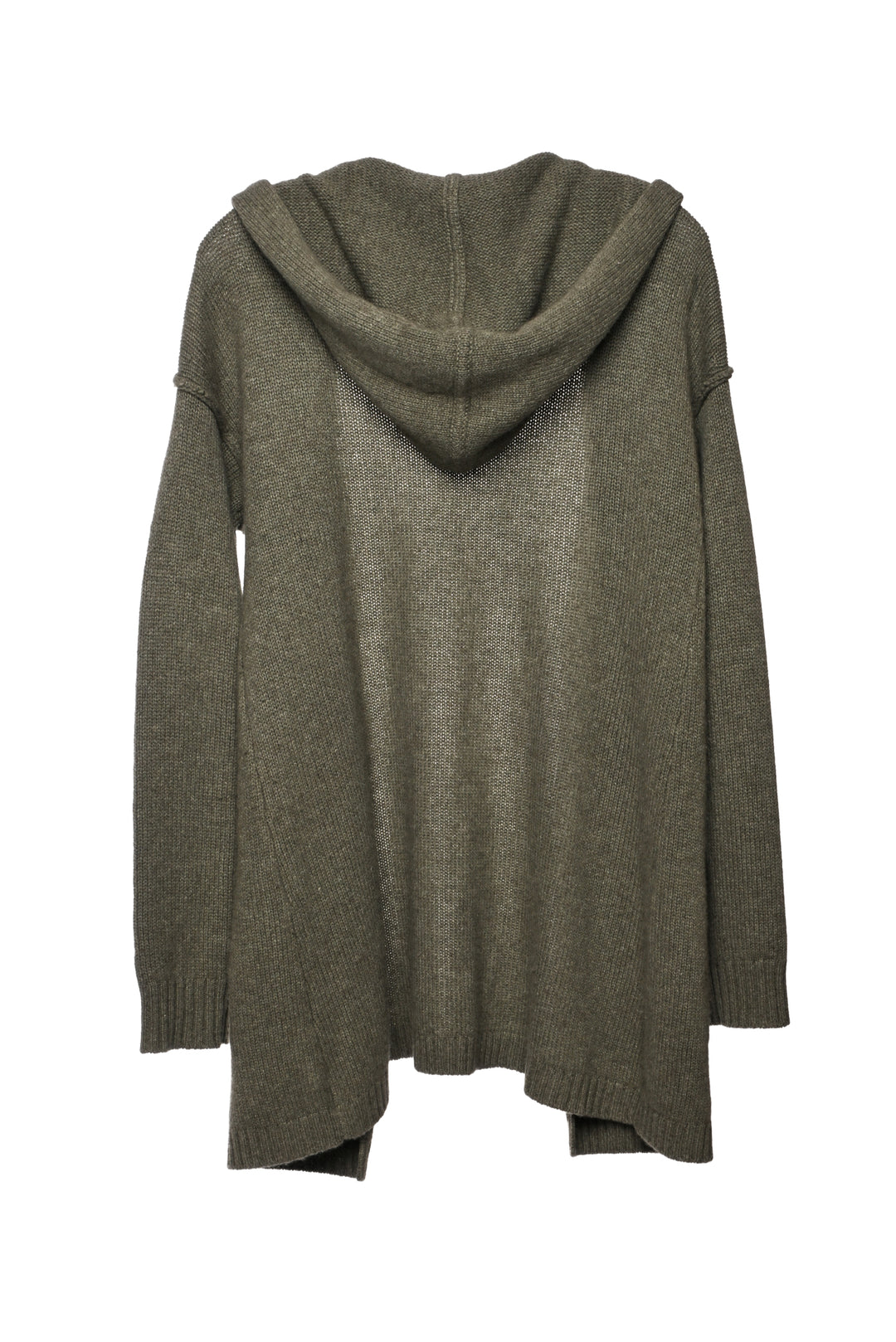 Black Goat Size L Cashmere & Yak Hooded Cardigan