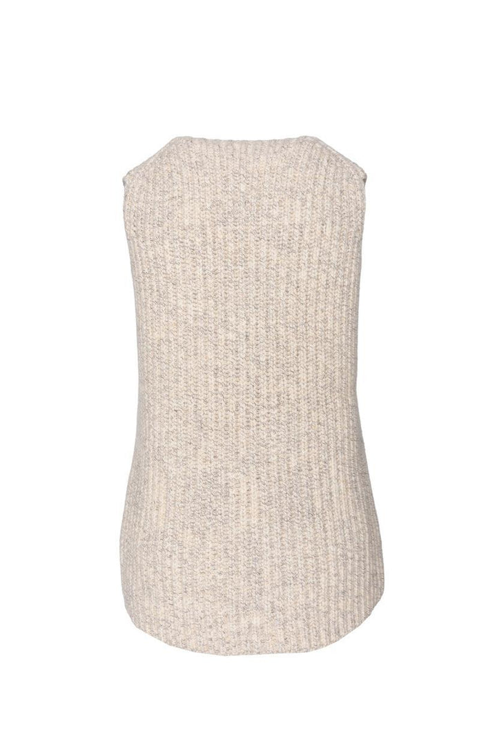 Hermes Size S Sleeveless Ribbed Cashmere Sweater