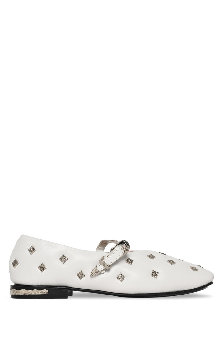 Toga Pulla Size 37 Square Toe Studded Mary Jane Ballerina Flats