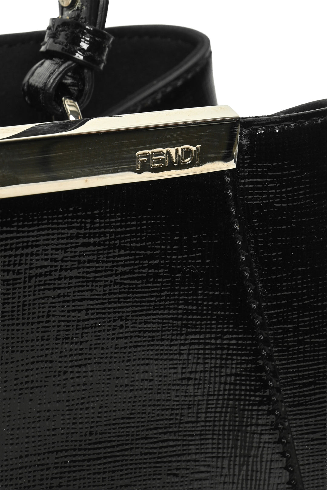 Fendi Vitello Patent Medium 2Jours Elite Tote