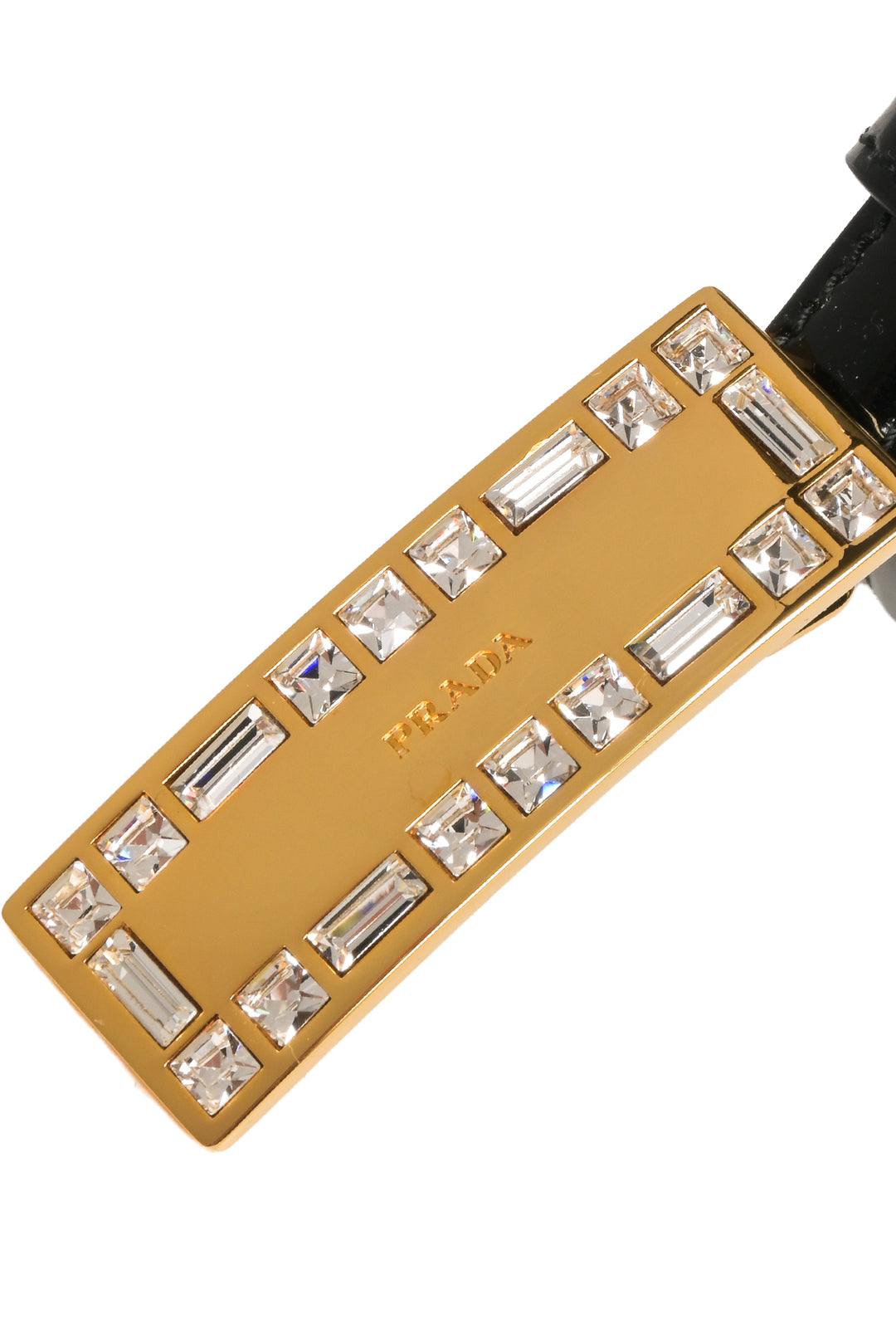 Prada Size 34 Skinny Patent Belt