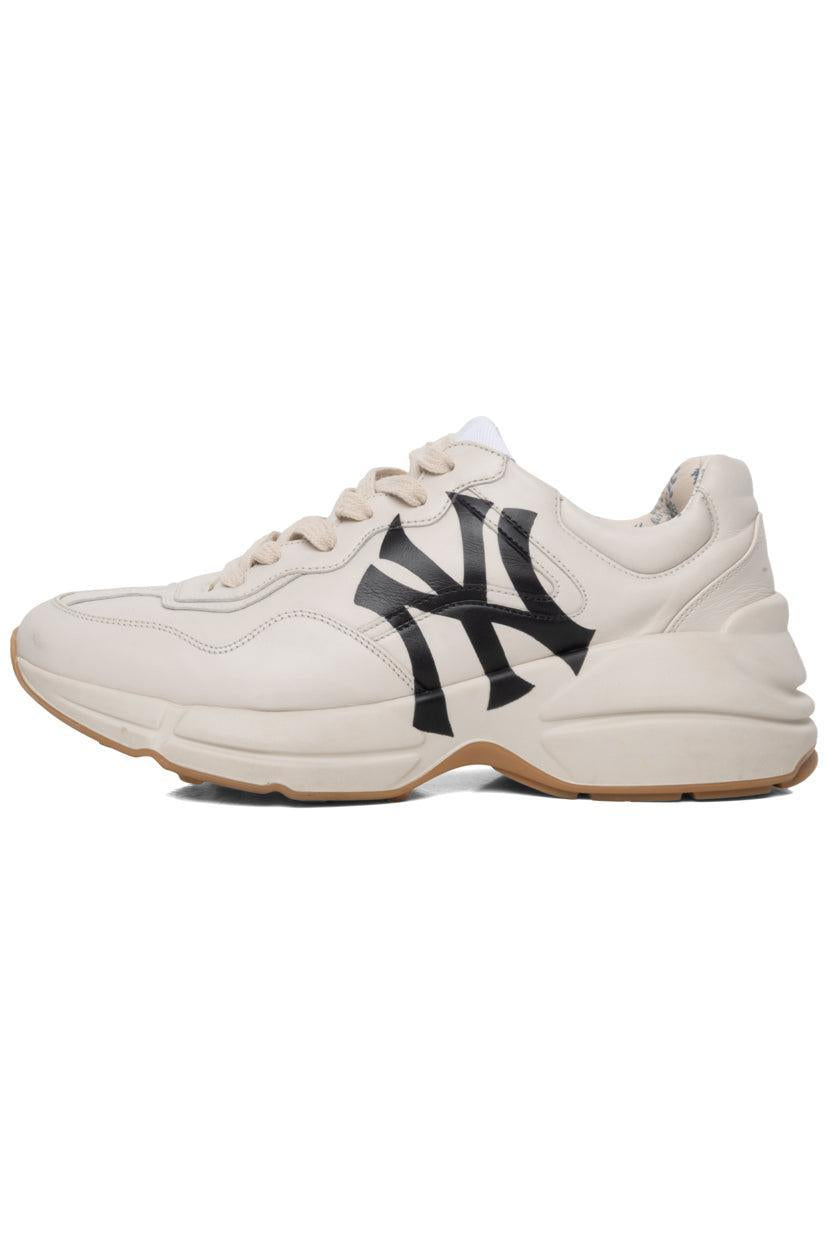 Gucci Size 7.5 Men's X MLB Calfskin NY Yankees Rhyton Sneakers