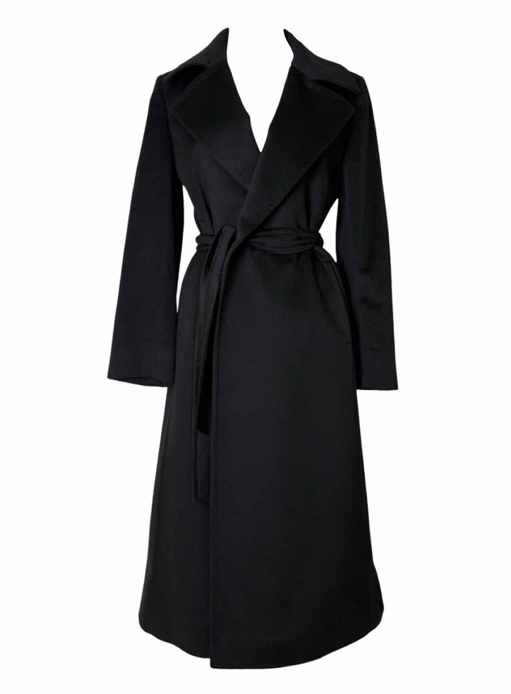 Mallia Size 4 Cashmere Full Length Belted Coat