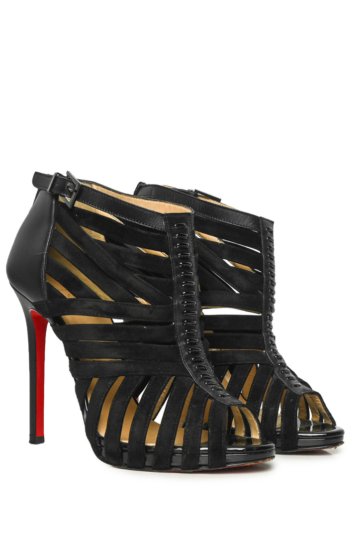 Christian Louboutin Size 38.5 Caged Karina Heeled Sandals
