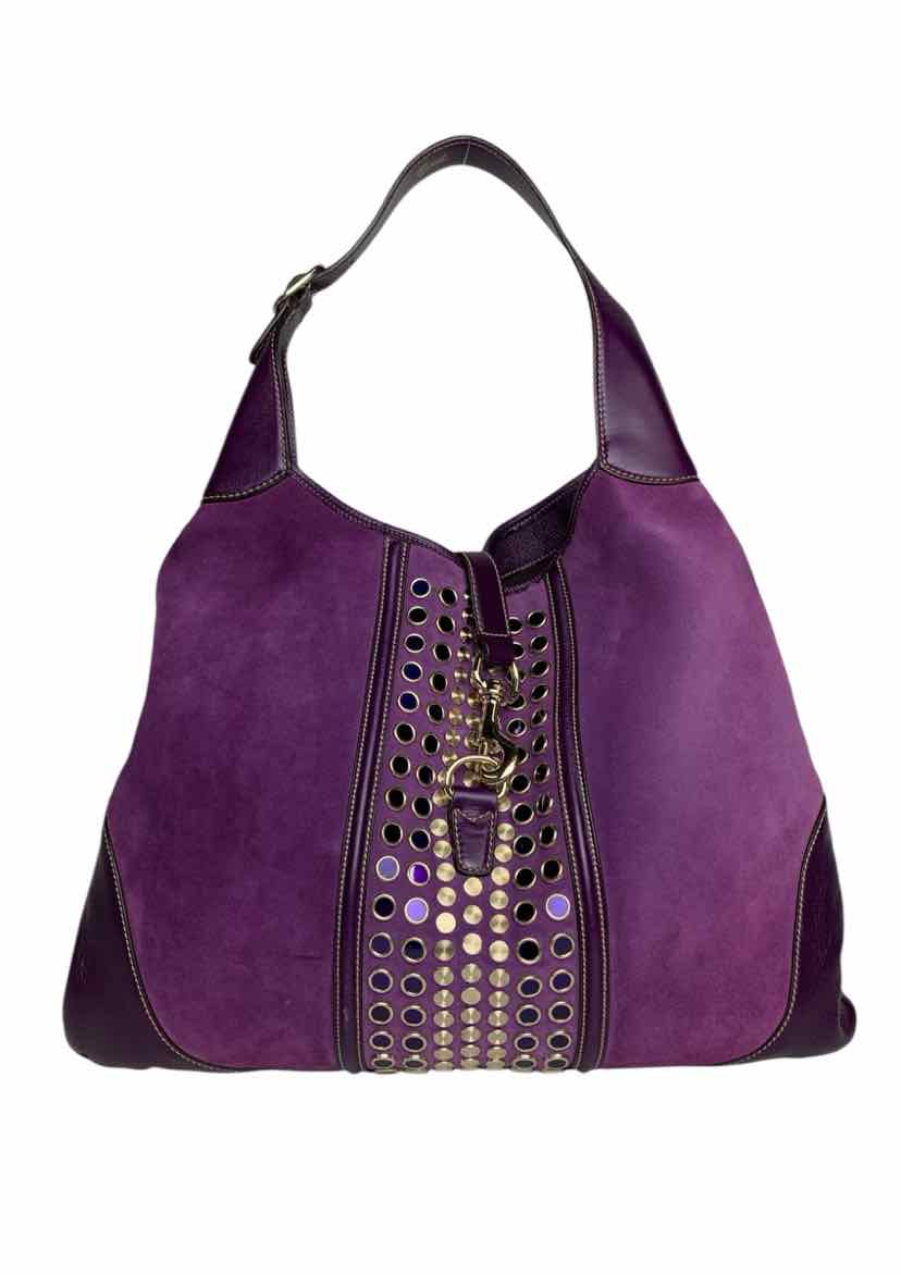 Gucci Jackie Studs Suede Hobo Bag