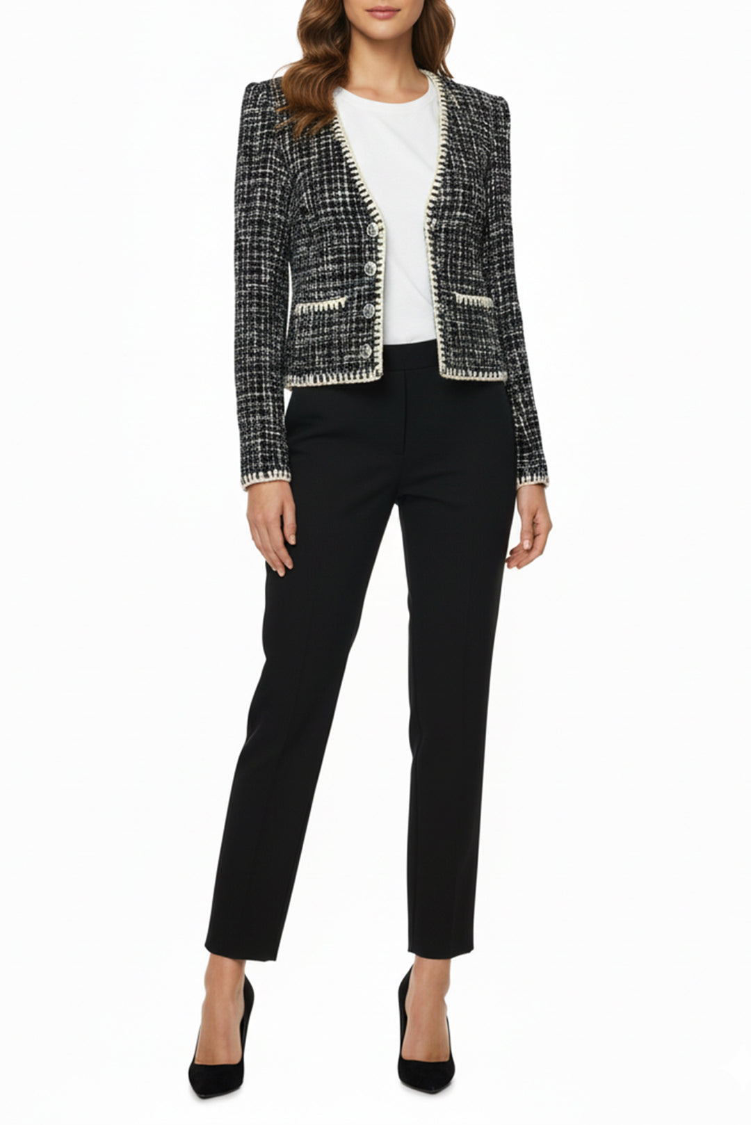 Veronica Beard Size 0 Bosia Tweed Single-Breasted Jacket