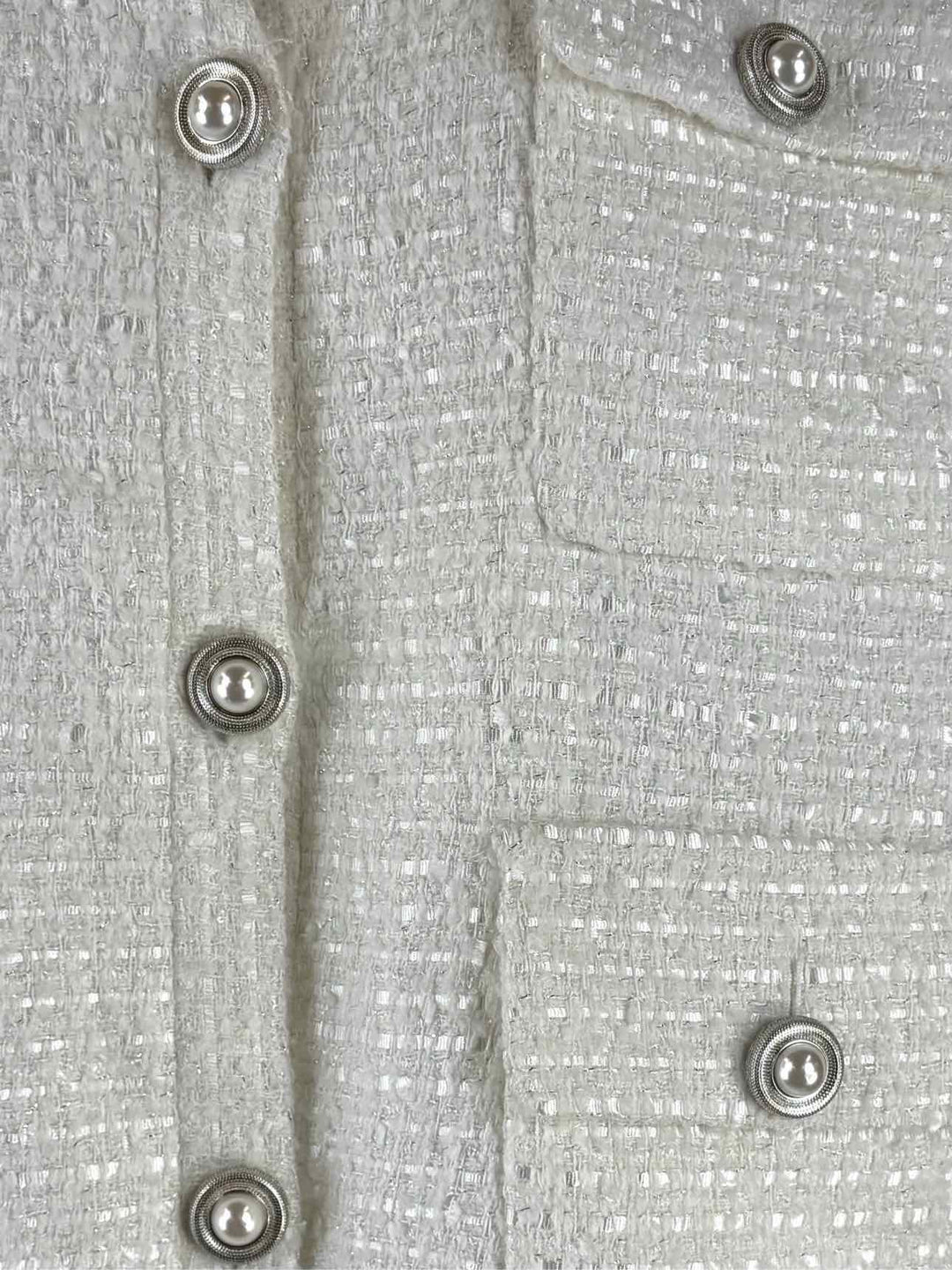 Jumper Zhang Size M Tweed Button-Up Vest