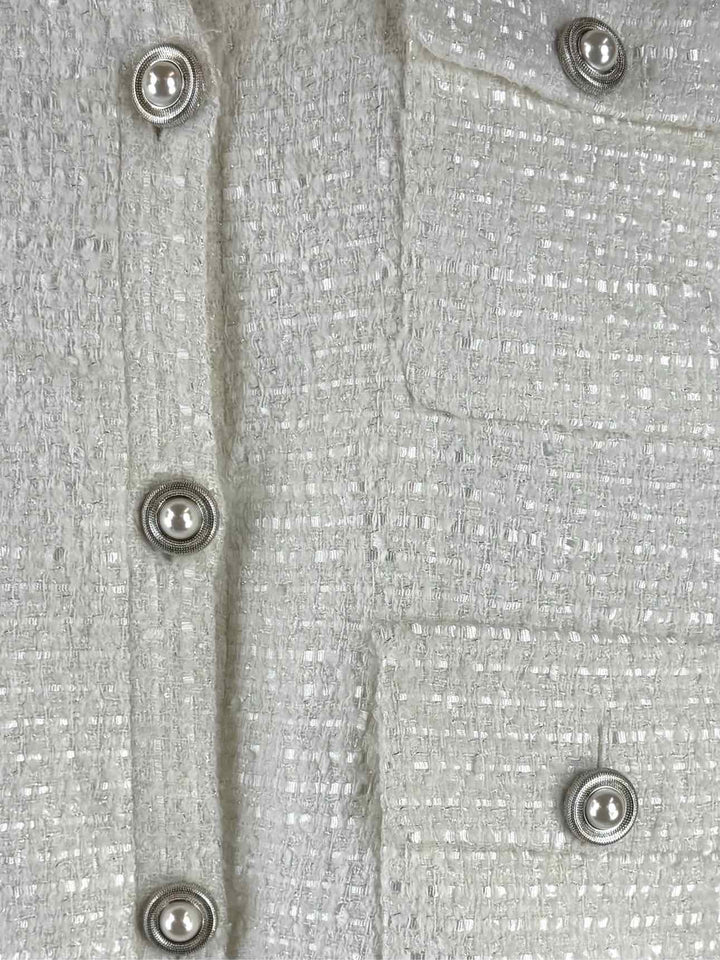 Jumper Zhang Size M Tweed Button-Up Vest