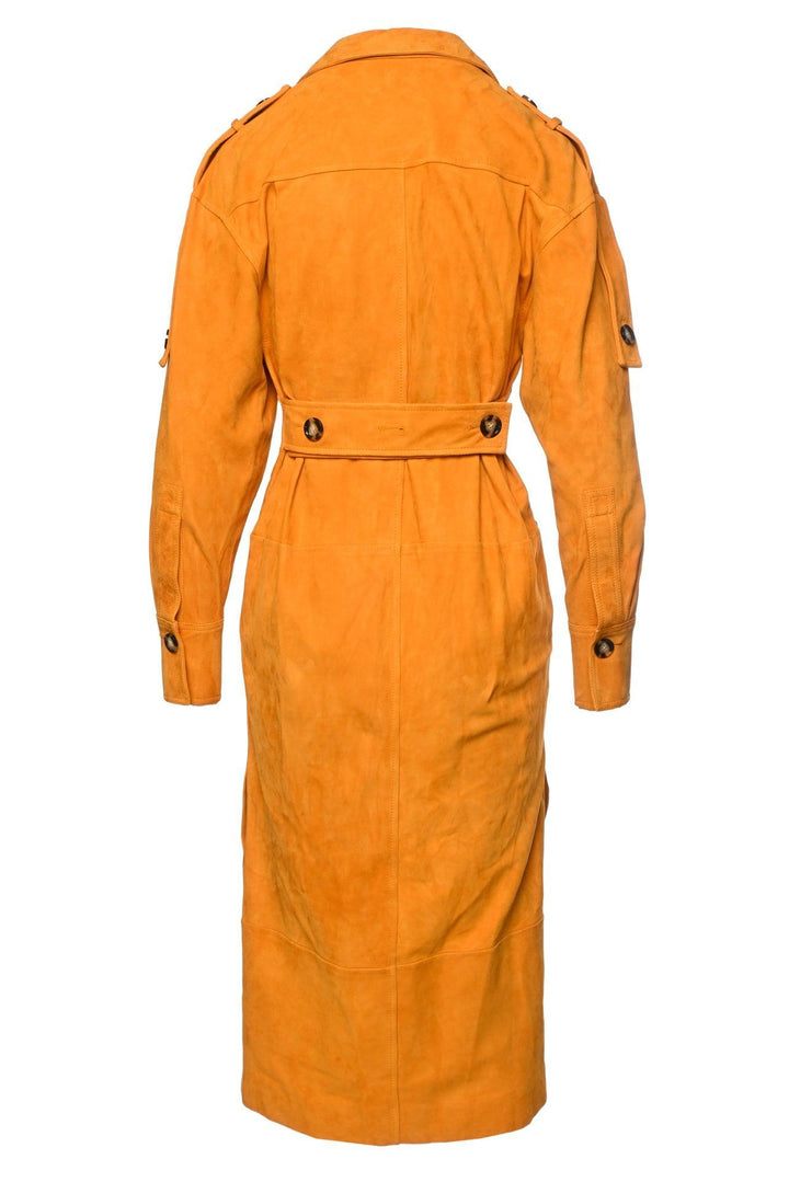 Proenza Schouler Size 0 Suede Midi Shirt Dress