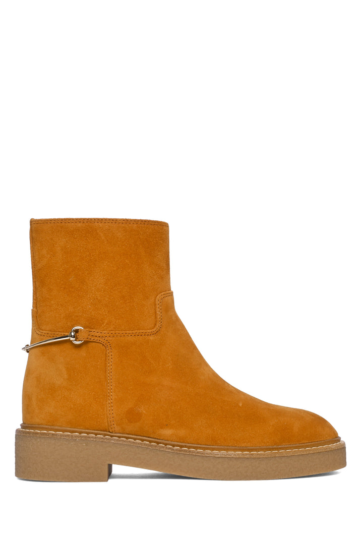 Gucci Size 36.5 Slim Horsebit Suede Ankle Boots