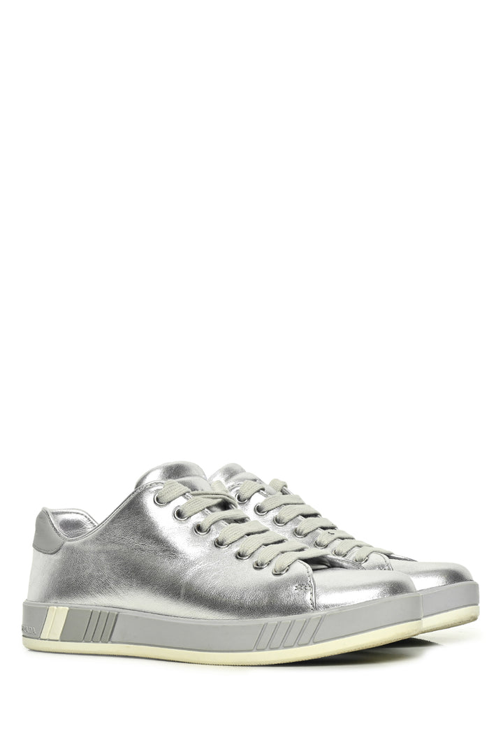 Prada Size 37.5 Metallic Sneakers