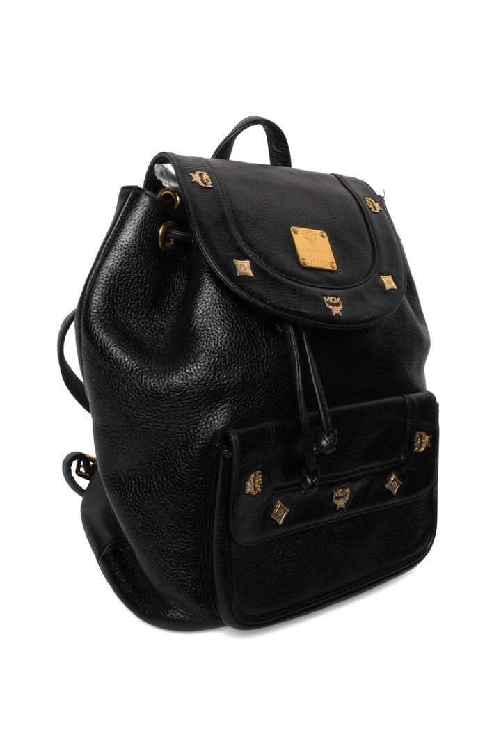 MCM Vintage Leather Studded BackPack